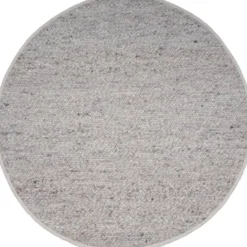 Vloerkleed Stone Licht Grijs - Rond ø200 cm