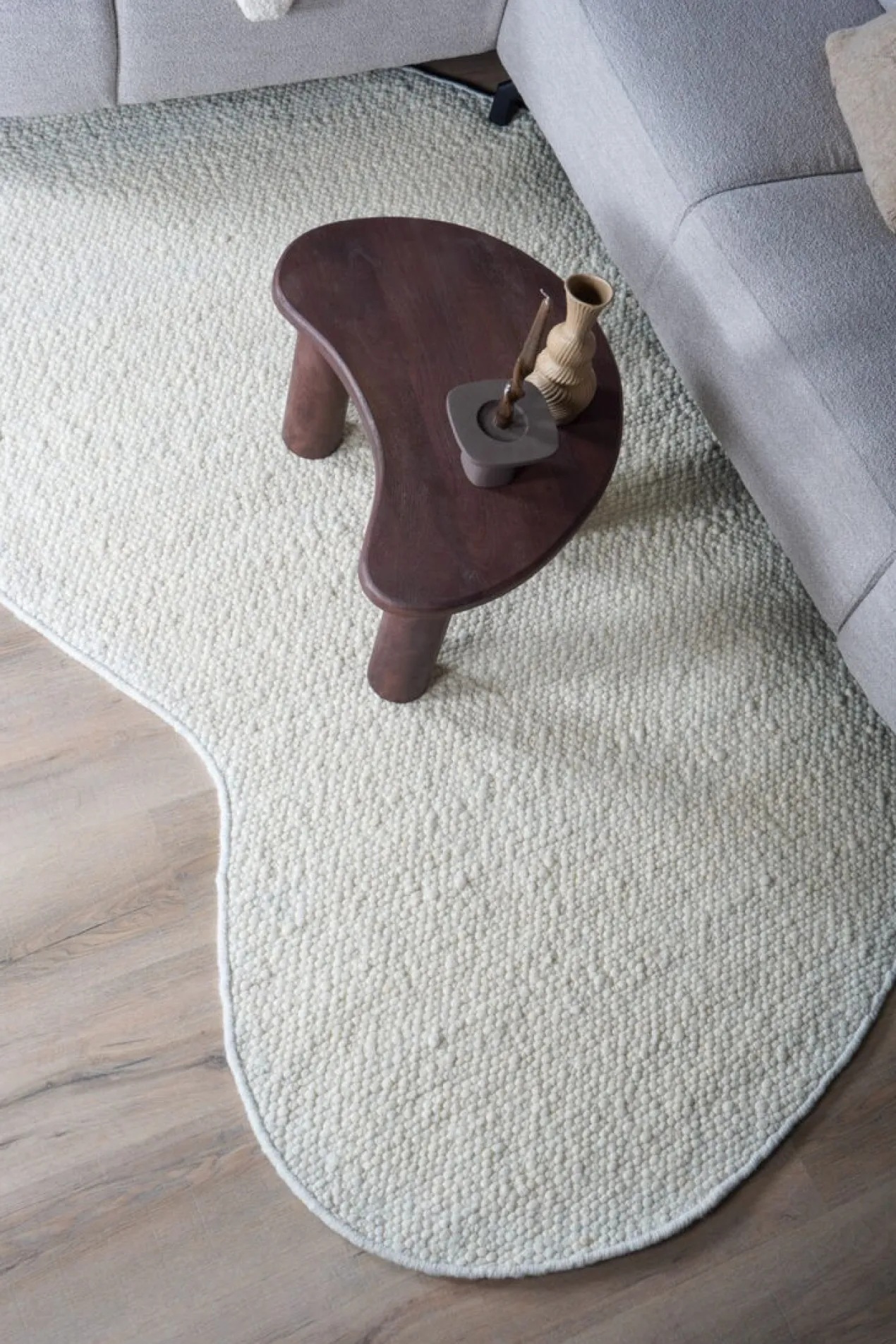 Vloerkleed Stone Organisch white 160x230 cm