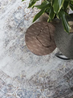 Vloerkleed Viola rond taupe ⌀120 cm