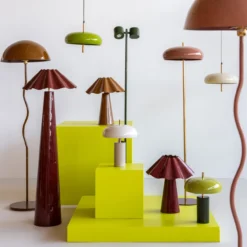 Vloerlamp Adams dark red