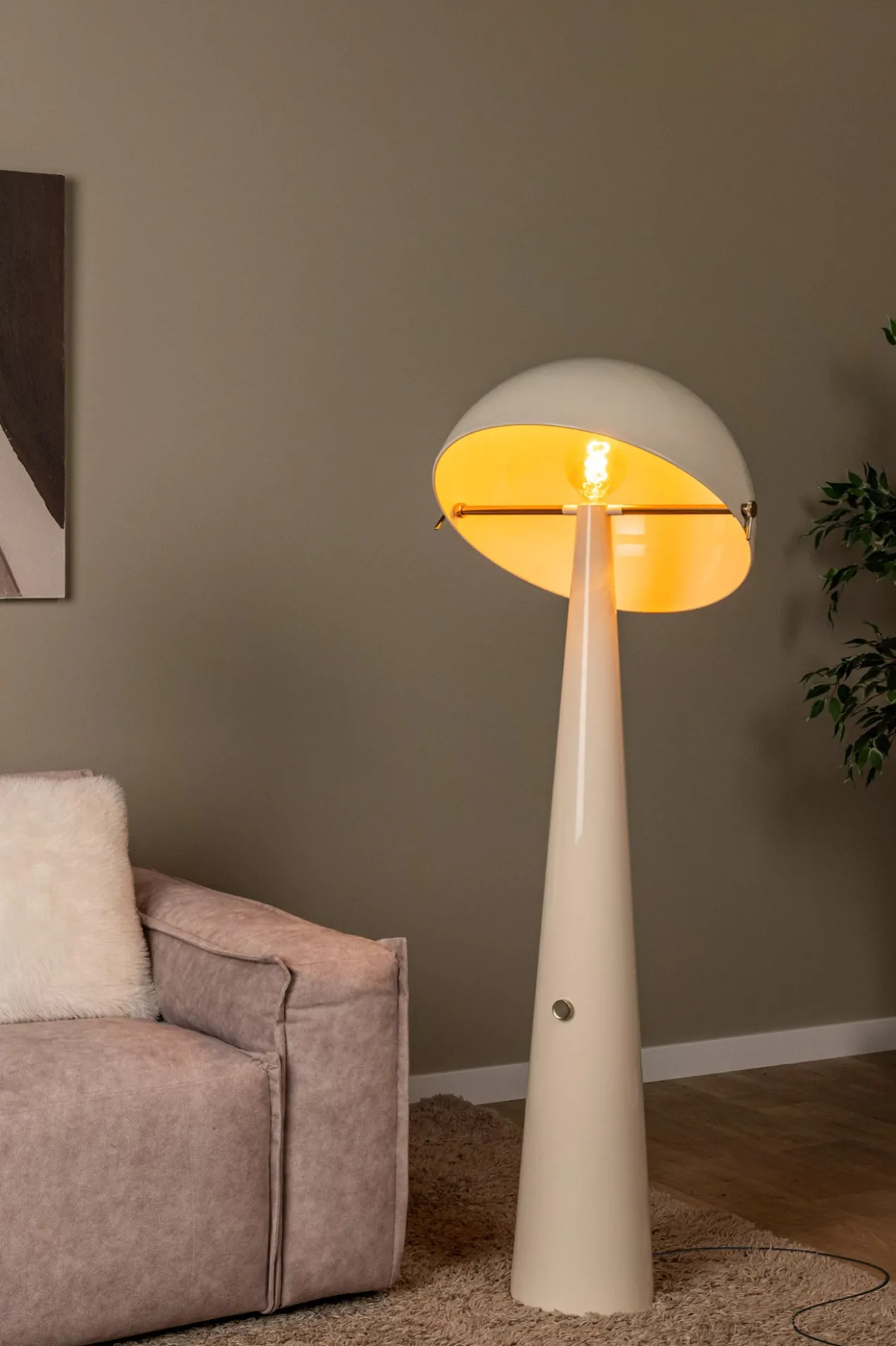 Vloerlamp Barone Ø52,6 cm beige