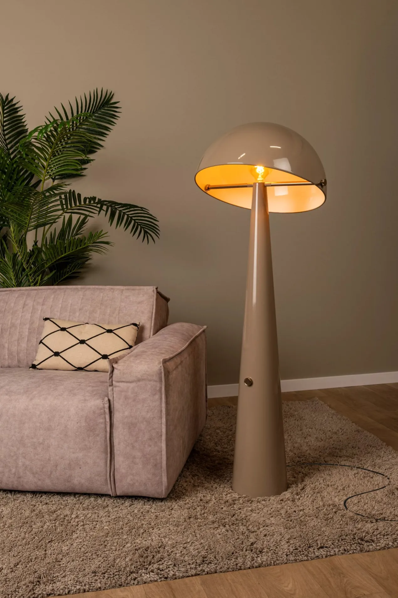 Vloerlamp Barone Ø52,6 cm taupe