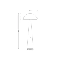 Vloerlamp Barone Ø52,6 cm taupe