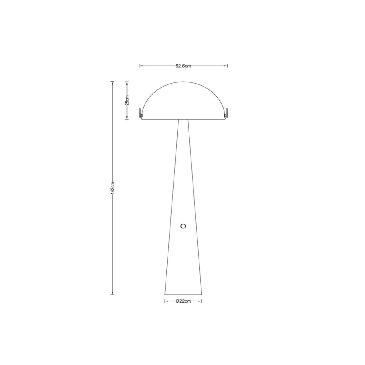 Vloerlamp Barone Ø52,6 cm taupe