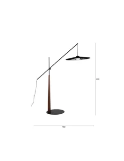 Vloerlamp Belle zwart