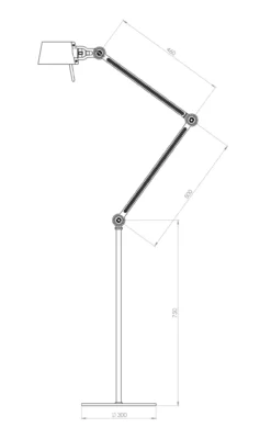Vloerlamp Bolt 2 armen pure white