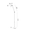 Vloerlamp Bolt Long 1 arm ash grey