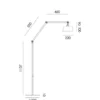 Vloerlamp Bolt Long upperfit 2 armen thunder blue