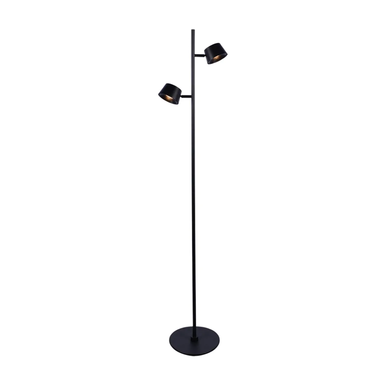 Vloerlamp Casper 2-lichts zwart