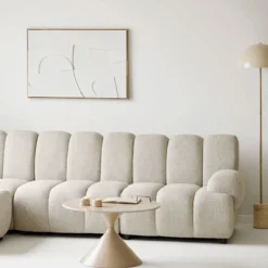 Vloerlamp Cheryl marmer zand Ø40 cm