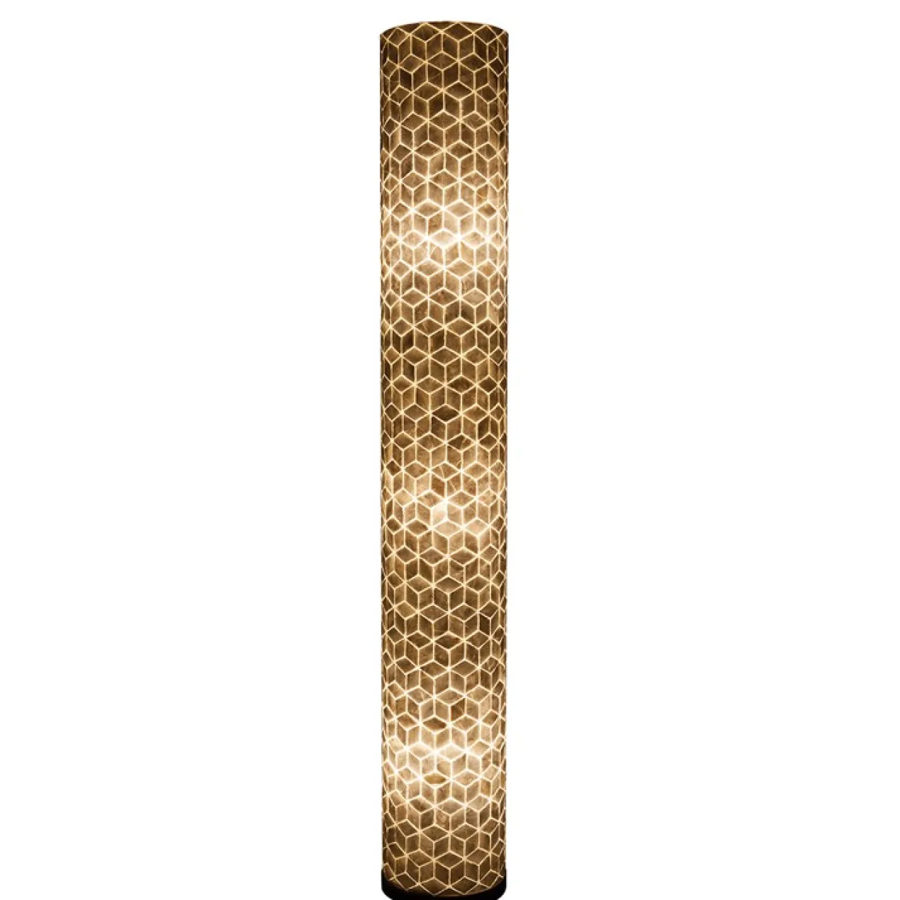 Vloerlamp cilinder cubes white capiz schelp 150 cm