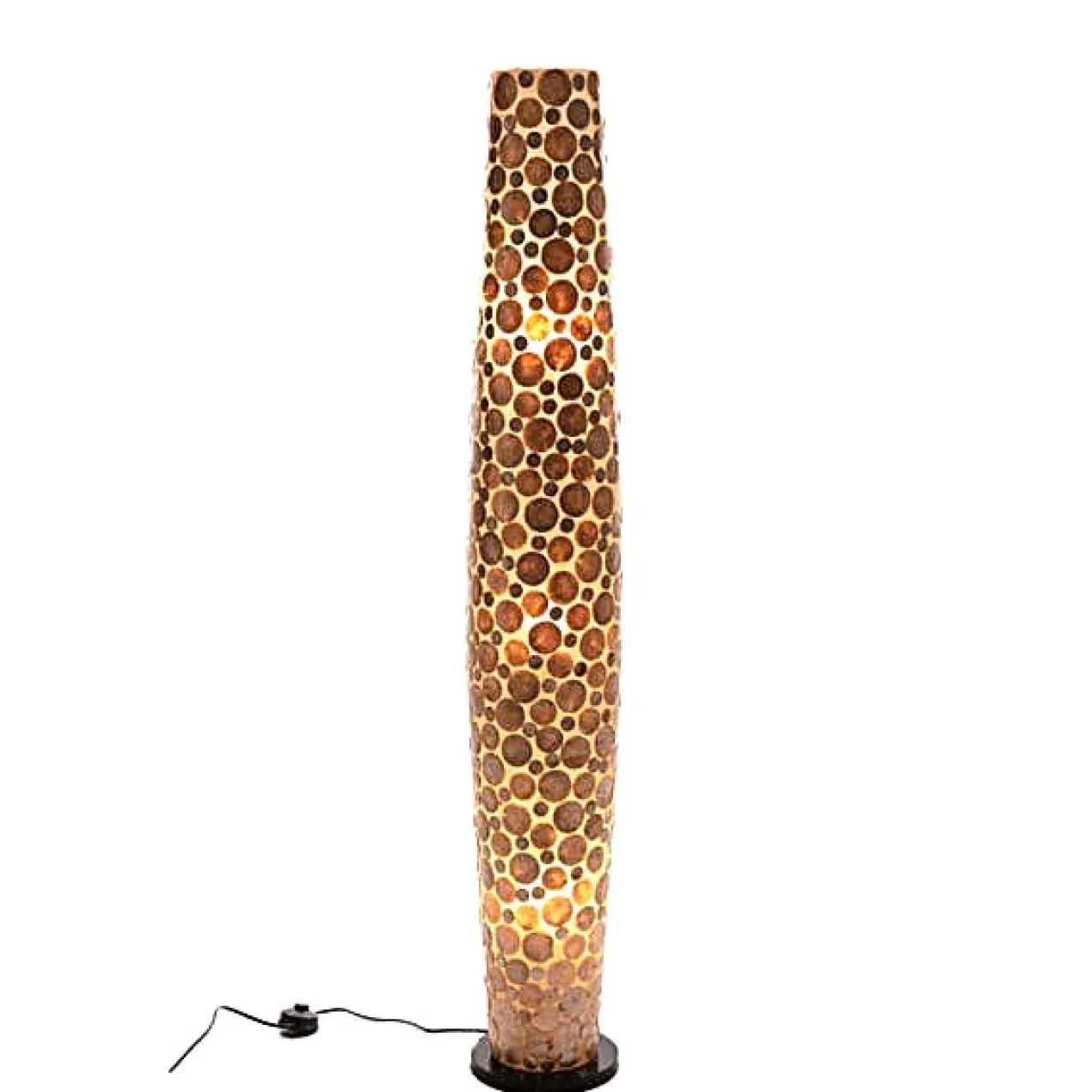 Vloerlamp cone coins gold capiz 200 cm