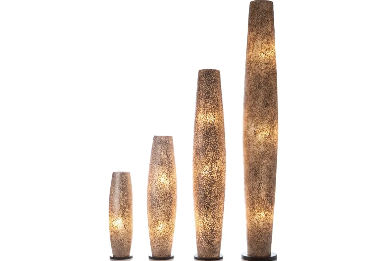 Vloerlamp Cone gold capiz 150 cm