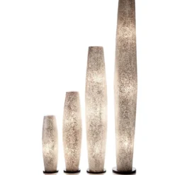 Vloerlamp Cone white capiz 150 cm