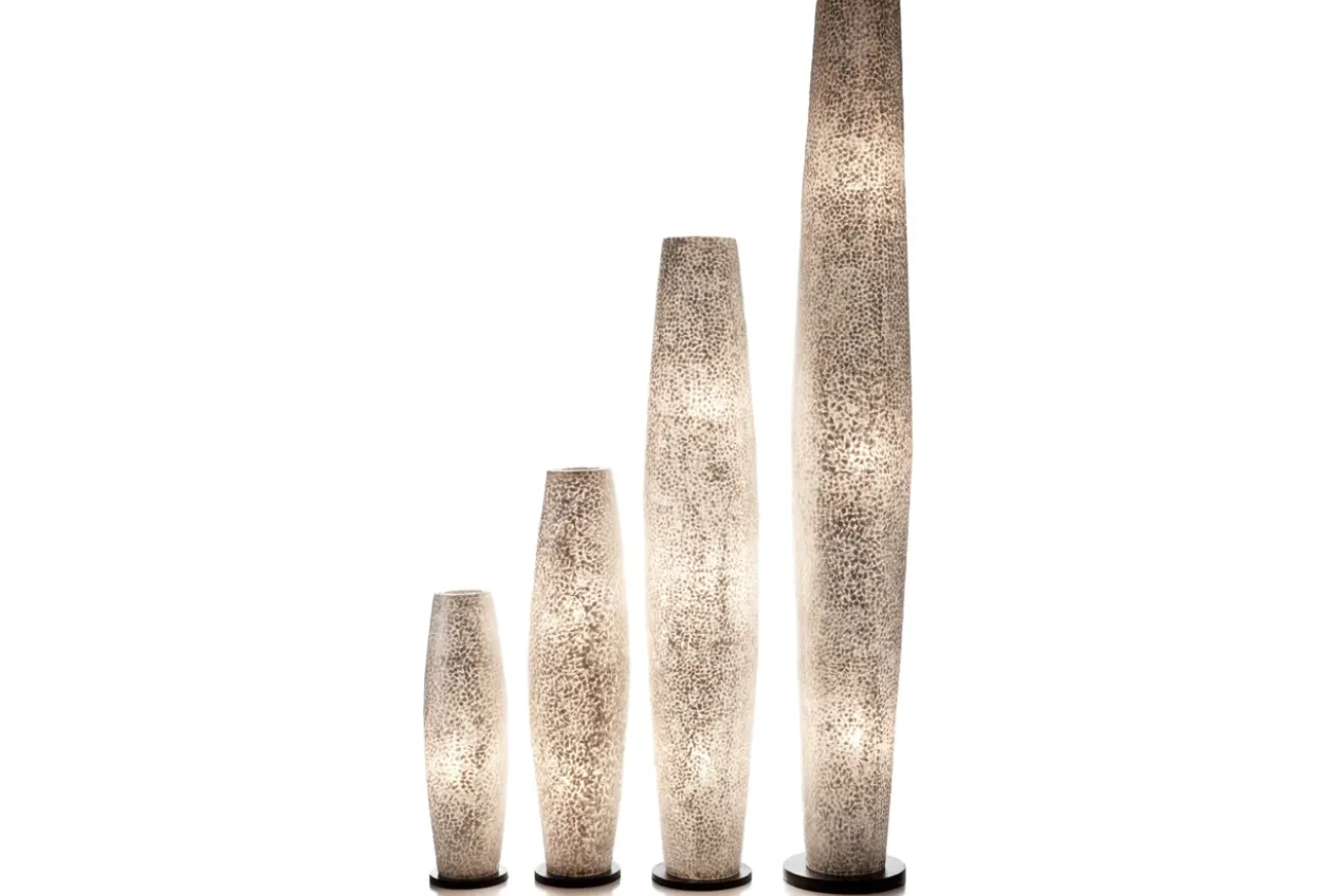 Vloerlamp Cone white capiz 100 cm