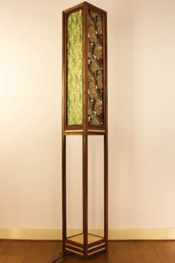 Vloerlamp Ginza walnut