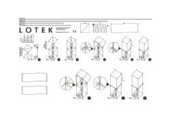 Vloerlamp Lotek Classic 4 hoogtes zwart