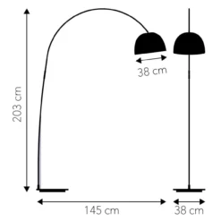 Vloerlamp Lucca zwart