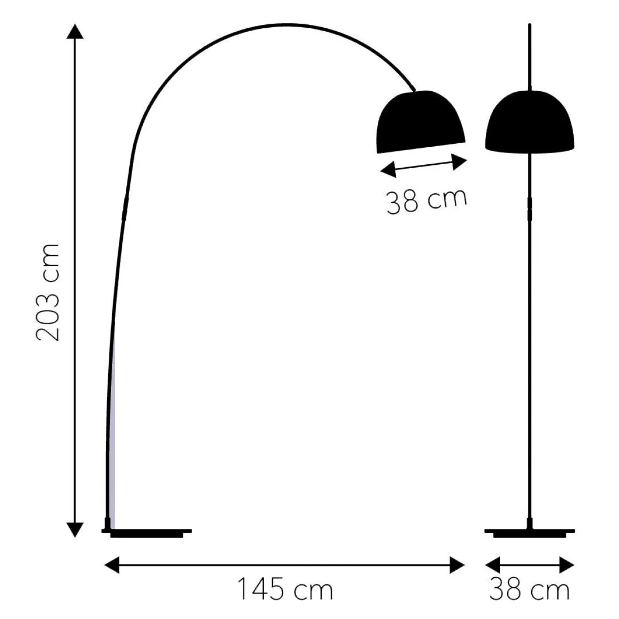 Vloerlamp Lucca zwart