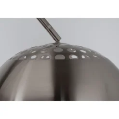 Vloerlamp metal bow satin nickel