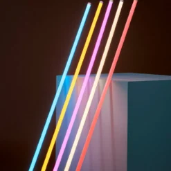 Vloerlamp Neon Tube LED Ice blauw