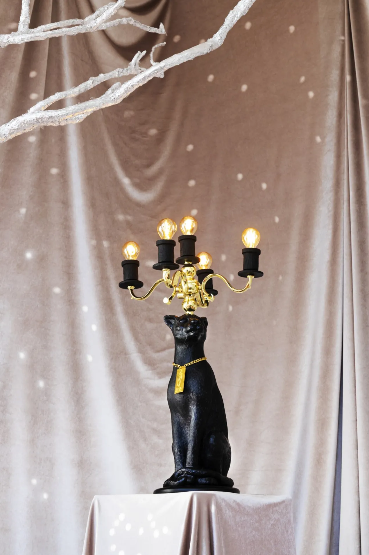 Vloerlamp Proudly Crowned Panther Proudly Crowned Panther Vloerlamp zwart