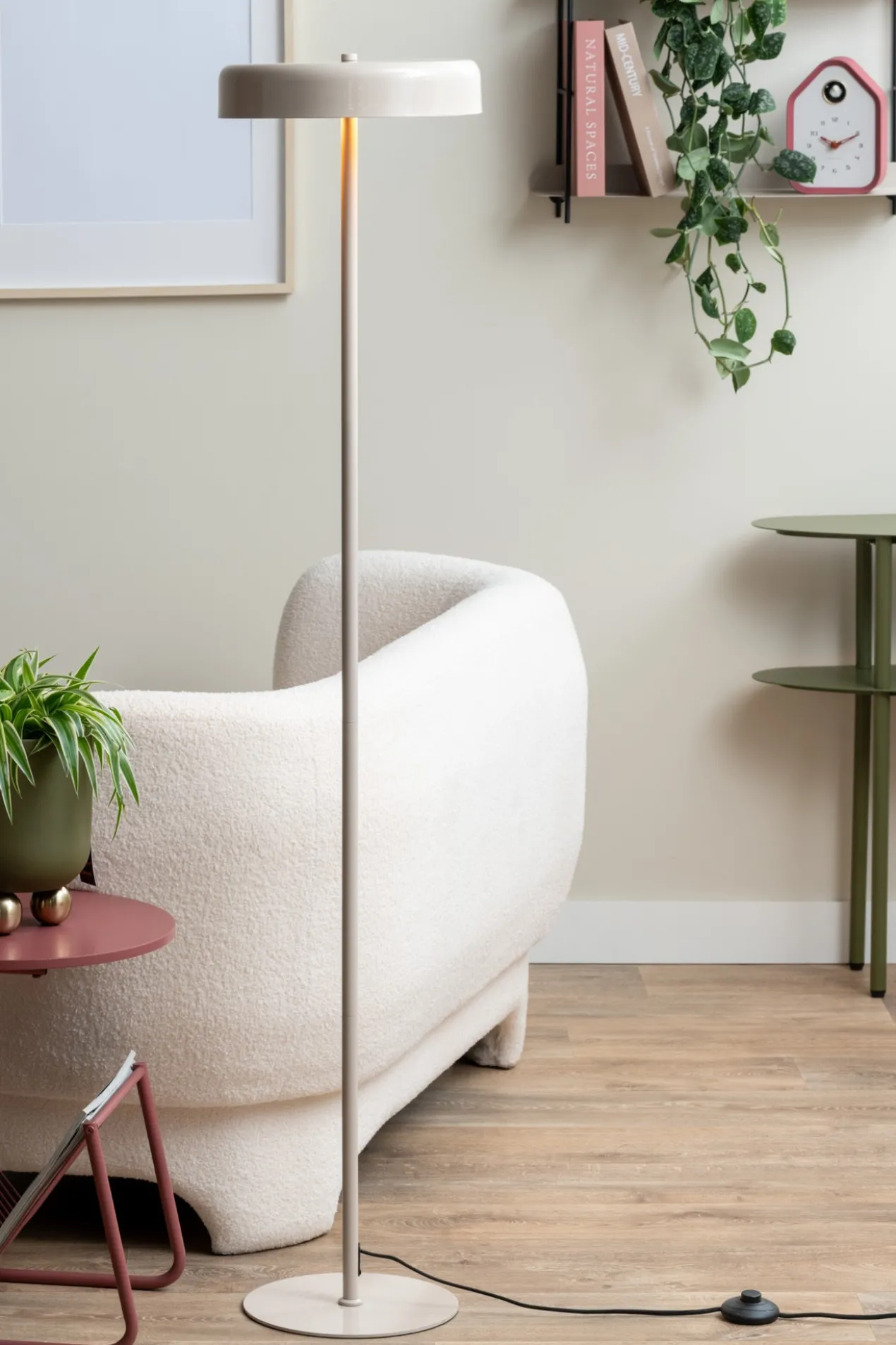 Vloerlamp Riqueza Palo warm grey