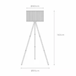 Vloerlamp Tagalog Ø56 cm zwart bamboe