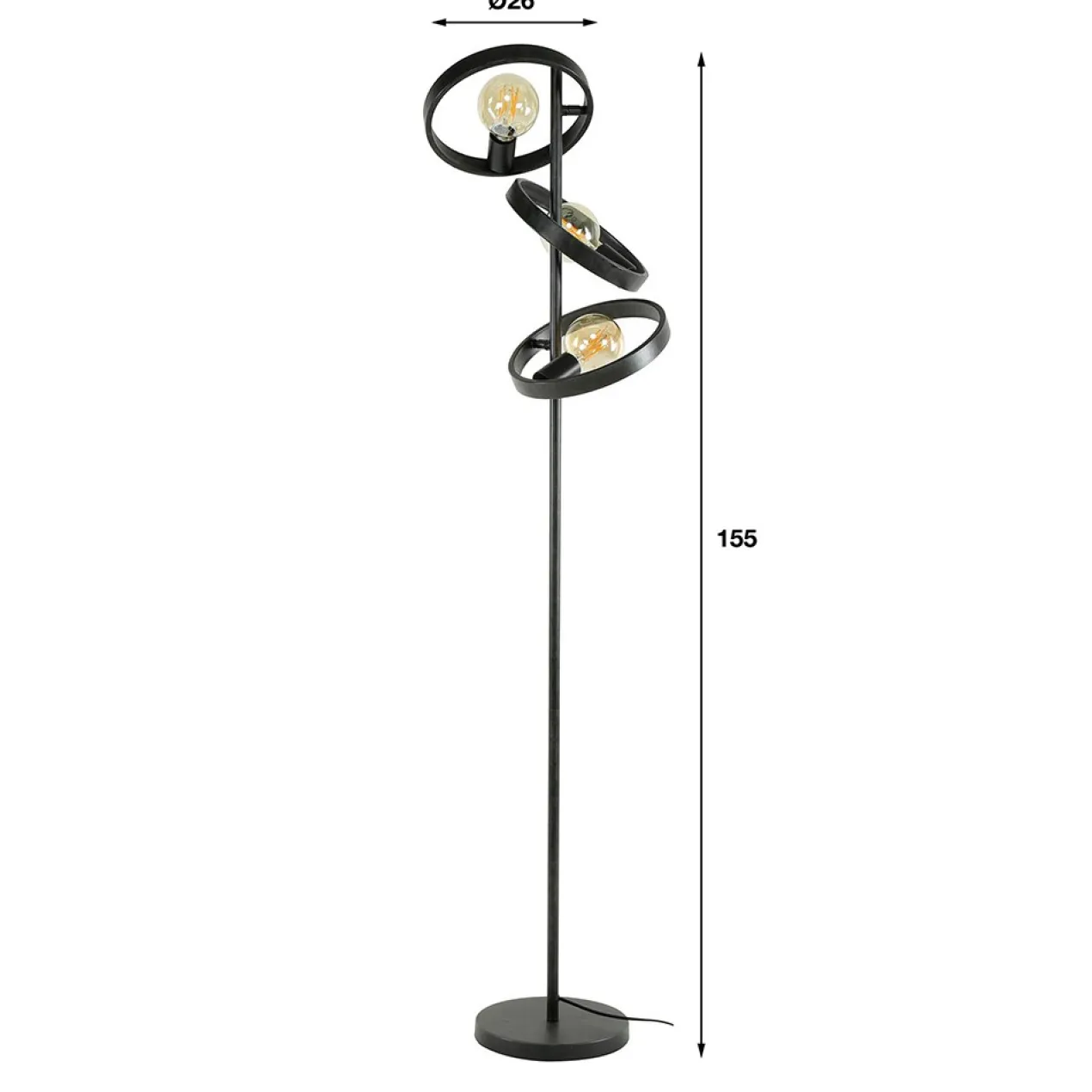 Vloerlamp Ufo 3-lichts