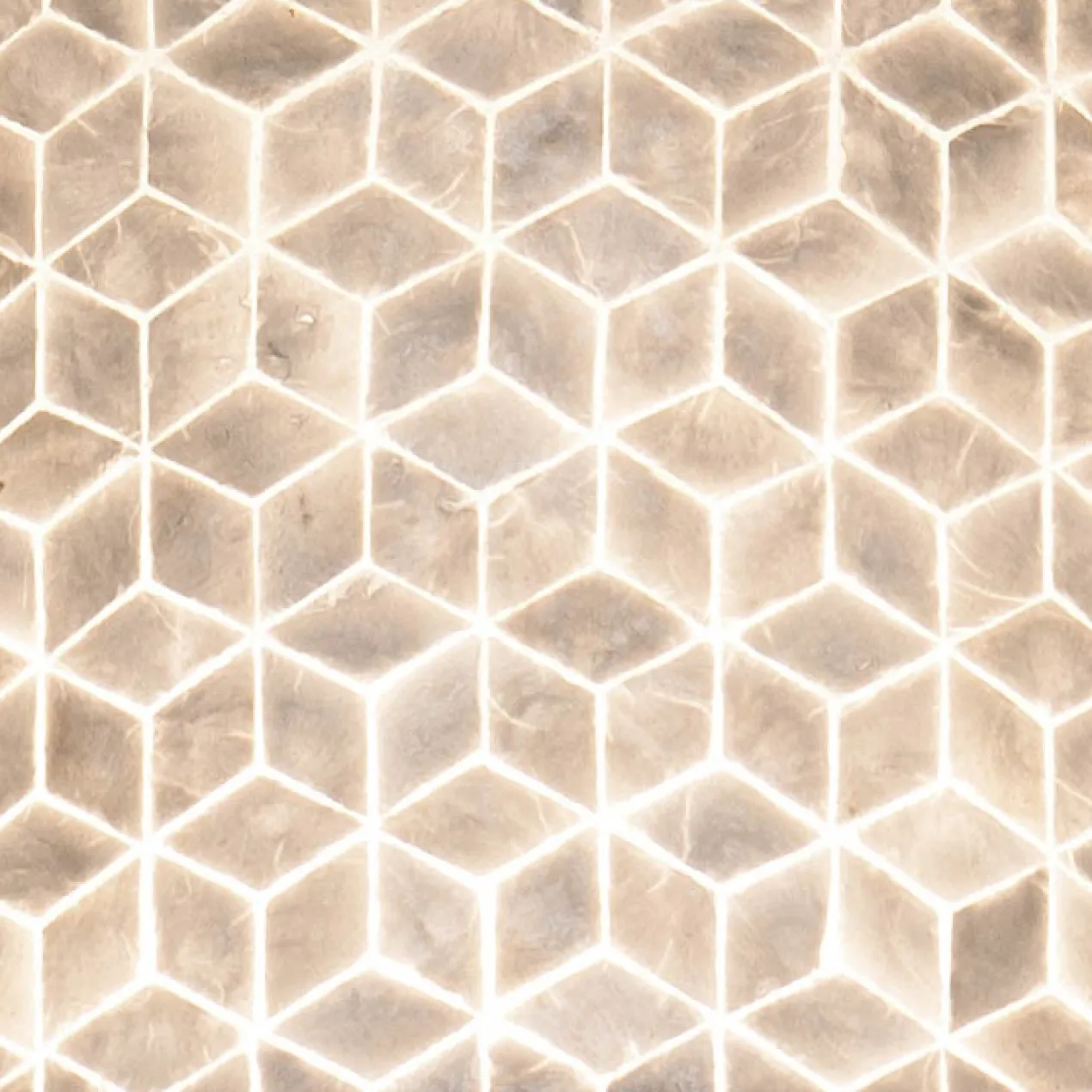 Vloerlamp vierkant cubes white capiz 150 cm