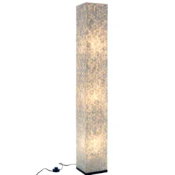 Vloerlamp vierkant cubes white capiz 200 cm