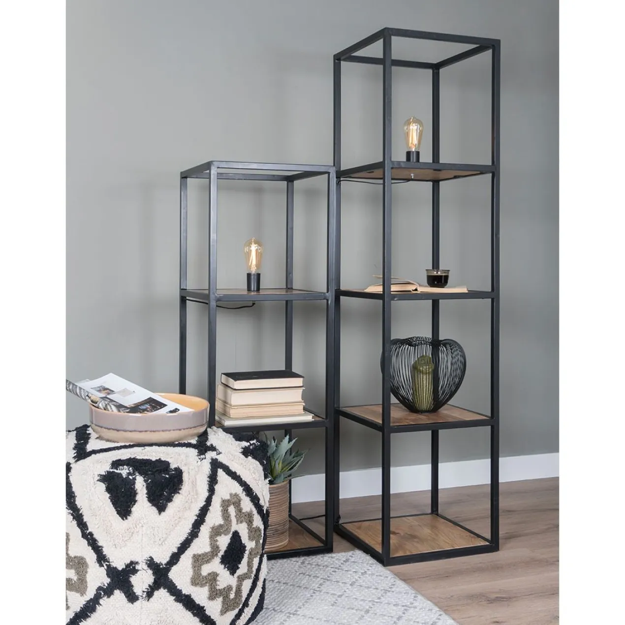 Vloerlamp Vintage Hout 120 cm