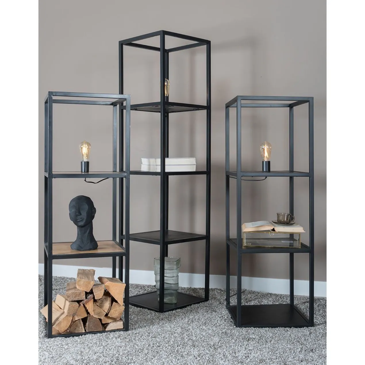 Vloerlamp Vintage Hout 120 cm