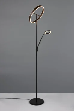 Vloerlamp Wills 2-lichts mat zwart