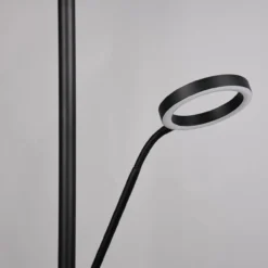 Vloerlamp Wills 2-lichts mat zwart