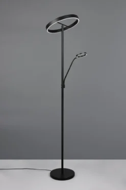 Vloerlamp Wills 2-lichts mat zwart