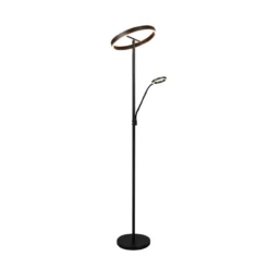 Vloerlamp Wills 2-lichts mat zwart
