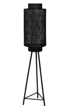 Vloerlamp zwart stripe