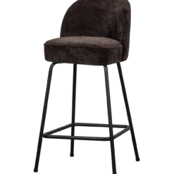 Vogue barstoel 65 cm 3d chenille donkerbruin