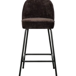 Vogue barstoel 65 cm 3d chenille donkerbruin