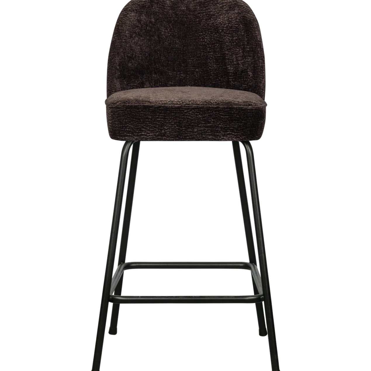 Vogue barstoel 65 cm 3d chenille donkerbruin