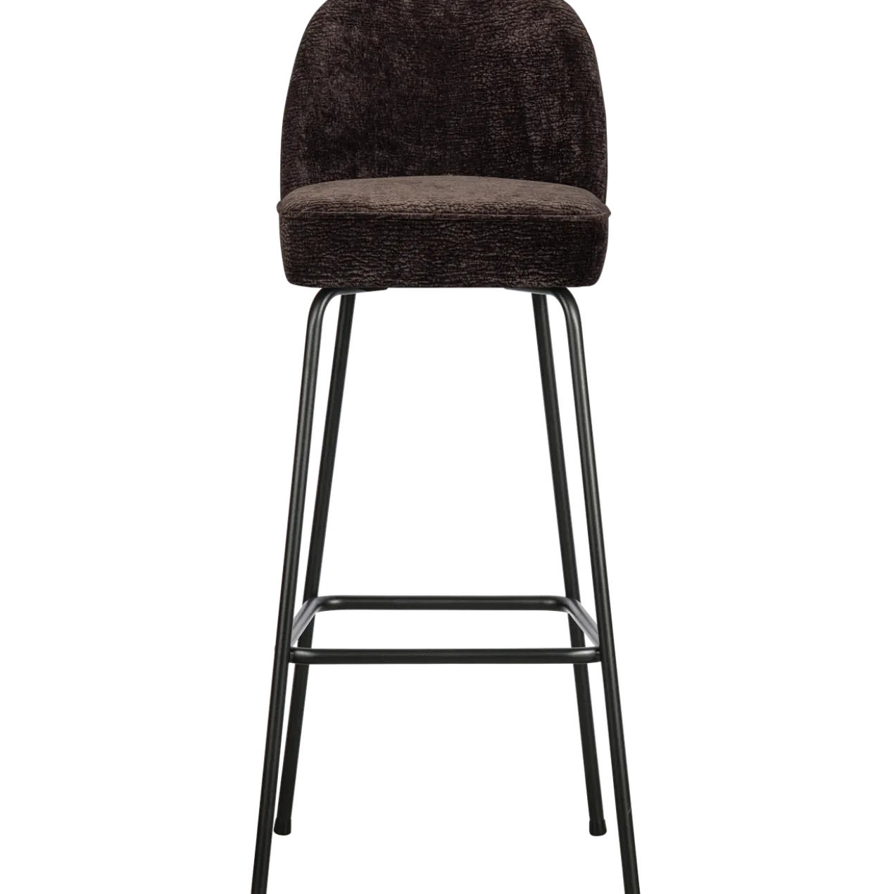 Vogue barstoel 80 cm 3d chenille donkerbruin
