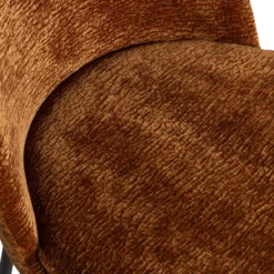 Vogue barstoel 80 cm 3d chenille middenbruin