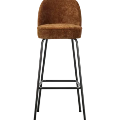 Vogue barstoel 80 cm 3d chenille middenbruin