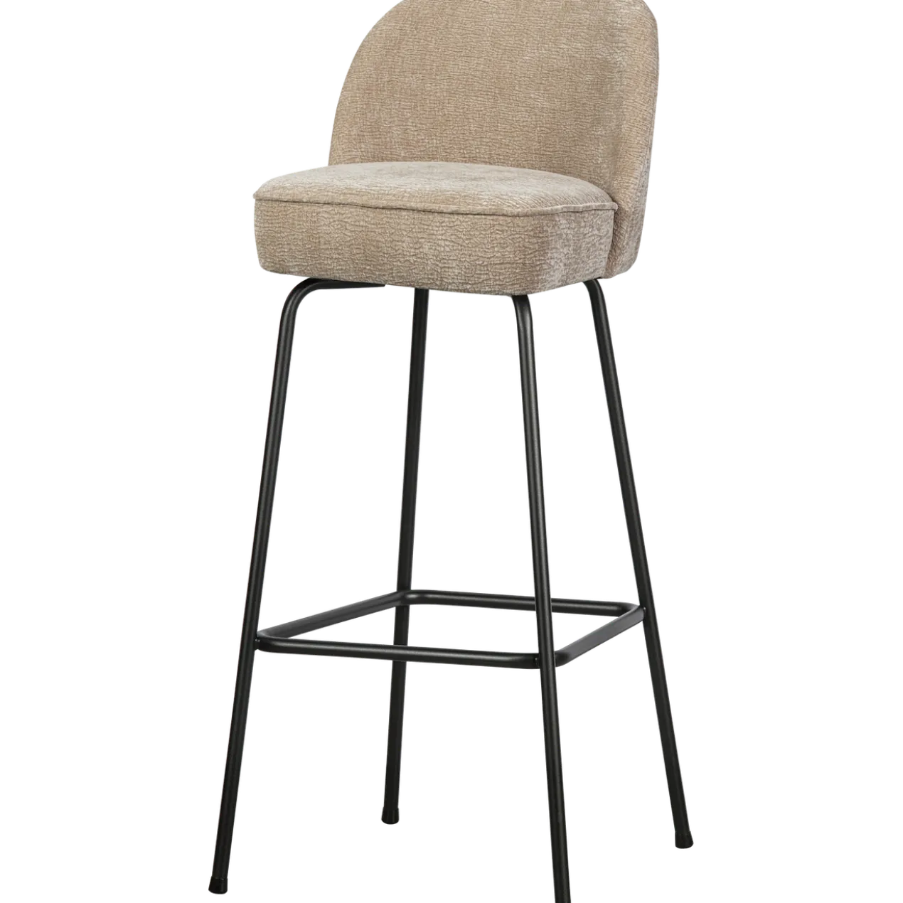 Vogue barstoel 80 cm 3d chenille zand