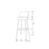 Vogue barstoel 80 cm leer cognac