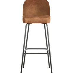 Vogue barstoel 80 cm leer cognac