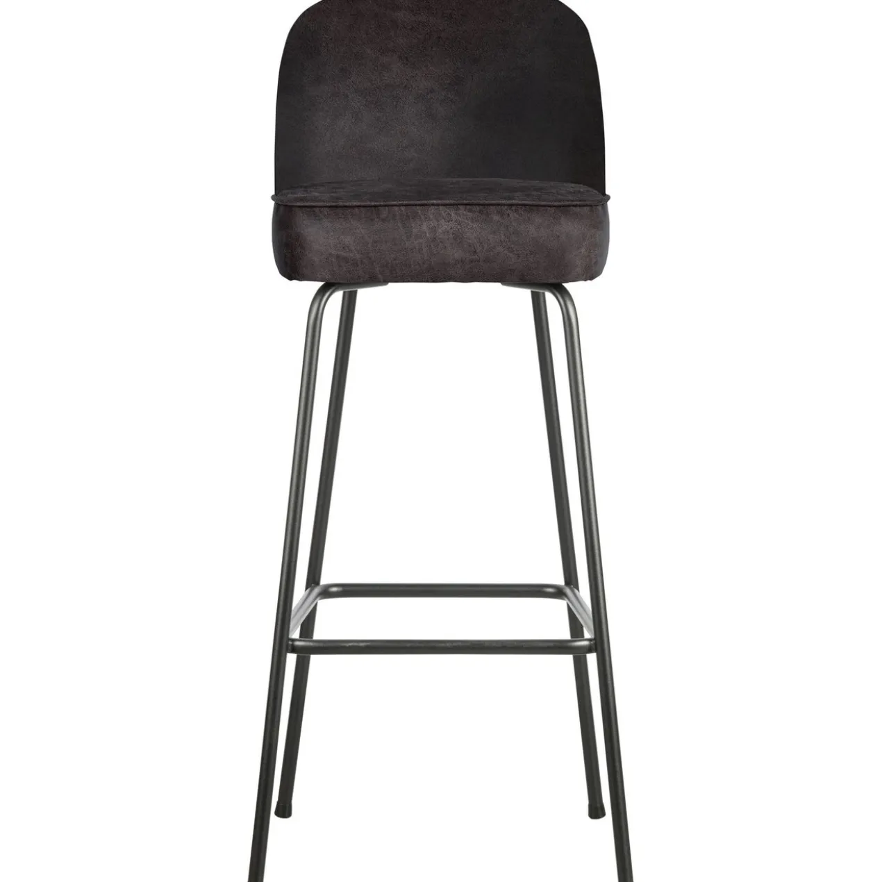 Vogue barstoel 80 cm leer zwart