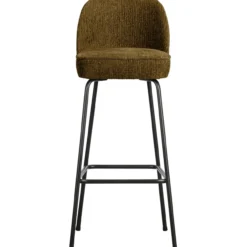Vogue barstoel 80 cm structure velvet brass