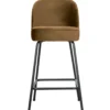 Vogue barstoel 65 cm velvet honinggeel